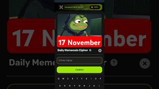 Memes Lab Daily Memcoin Cipher Code 17 November  MEMES Lab Cipher Code  Memes Lab Code  memeslab [upl. by Adnema]