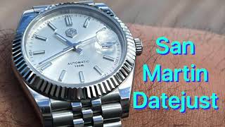 San Martin Datejust Homage Watch Review [upl. by Ayanet]