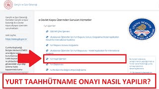 YURT TAAHHÜTNAME ONAYI NASIL YAPILIR GÖRÜNTÜLÜ ANLATIM [upl. by Cappello80]