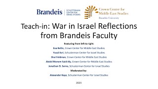 Teachin War in Israel – Reflections from Brandeis Faculty [upl. by Assenej]