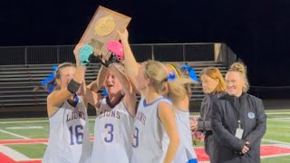 Belfast wins Class B North field hockey championship 116 [upl. by Llenrep]