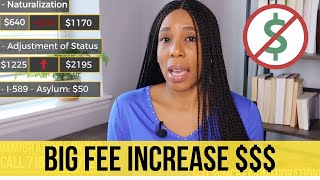 USCIS FILING FEE INCREASE COMING Which Applications Are Impacted [upl. by Leuams]