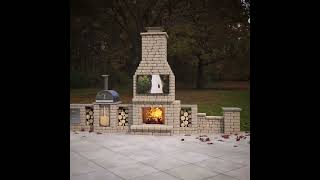 Ultimate Pizza Oven amp Fireplace Combo  Customize Your Outdoor Kitchen Shorts [upl. by Landes990]