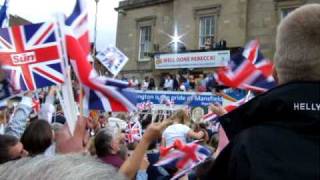 Mansfield welcomes Rebecca Adlington [upl. by Dnalkrik]