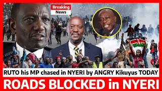 Just Now‼️ANGRY KIKUYUS Chase RUTO’s MP in NYERI Blocks his SPEECH roads CLOSED for UDA in MtKenya [upl. by Eelano143]