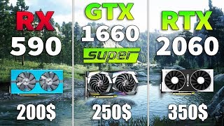 RX 590 vs GTX 1660 SUPER vs RTX 2060 Test in 9 Games [upl. by Briant]