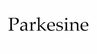 How to Pronounce Parkesine [upl. by September]