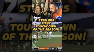 THE STEELERS SCORE THEIR SEASONS FIRST TDthatsgoodsportsnfl steelers broncos reaction [upl. by Trebloc291]