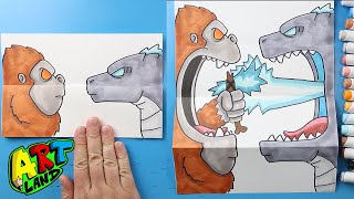 How to Draw a Godzilla vs Kong Surprise Fold [upl. by Fauver]