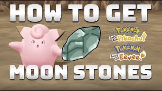 Where to find MOON STONES and how to use them LETS GO PIKACHU amp EEVEE [upl. by Senzer]