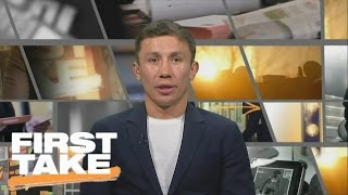 Gennady Golovkin Would Drop Weight To Fight Floyd Mayweather  First Take  February 28 2017 [upl. by Eras]