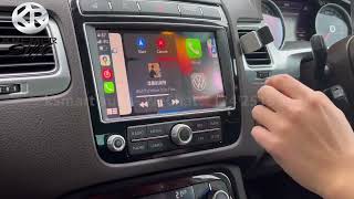 Carplay and Android Auto Retrofit for Volkswagen Touareg RNS850 20102018 With OEM Mic [upl. by Ahseneuq367]