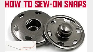 HOW TO SEWON SNAPS  PRESS STUDS  FASTENERS [upl. by Owen949]