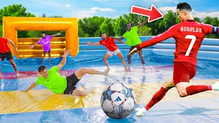 WORLD’S BIGGEST SLIP N SLIDE FOOTBALL MATCH ft RONALDO JR [upl. by Arriek164]