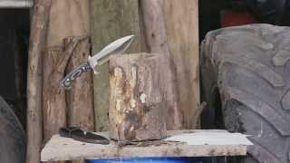 Gil Hibben Alaskan Survival Knife  Demonstration [upl. by Akeemat]