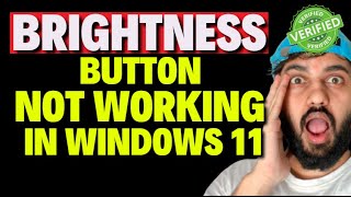 Brightness Button Not Working in Windows 11 [upl. by Enneles]