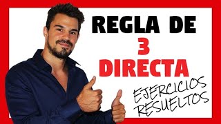 REGLA de tres SIMPLE DIRECTA Ejercicios Resueltos 😲 SER un GENIO en 7 min 👌 Proporcionalidad 💪 [upl. by Qirat]