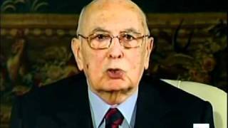 Messaggio di fine anno del Presidente della Repubblica Giorgio Napolitano  2010 [upl. by Bogoch]