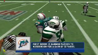 Madden 2001  New York Jets Fantasy Divsional Game Versus Miami Dolphins [upl. by Arekahs34]