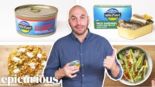 Pro Chef Turns Canned Seafood Into 4 Meals For Under 12  The Smart Cook  Epicurious [upl. by Cade]