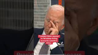 President Biden Appears To Fall Asleep During Economic Summit In AFRICA🤯🤣😴 short shorts viral [upl. by Denver]