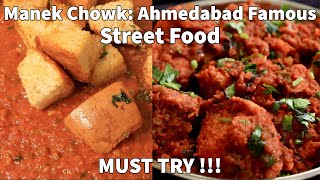 MUST TRY  Manek Chowk Ahmedabad famous  Masala Katka Pav [upl. by Leod]