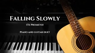 Easy Piano Guitar Duet  Falling Slowly  Tab and Notes [upl. by Scheers898]