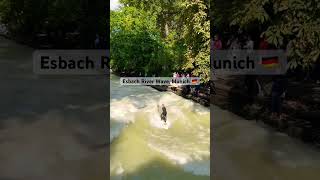 Esbach River wave in Munich bavaria munich germany [upl. by Nhguavahs]