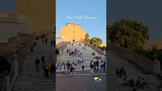 The Ara Coeli Staircase Rome iloverome visitrome letswalktogether italia [upl. by Nadnal]