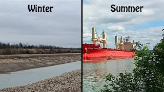 Welland Canal Drained Summer Vs Winter 2023 [upl. by Corine]