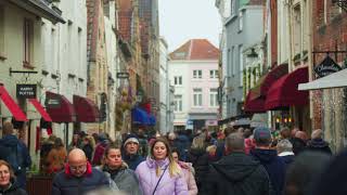 Christmas Market Bruges  Shot on a Sony Fx30 4K [upl. by Wordoow]