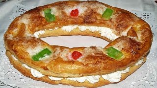 Roscón de reyes de hojaldre [upl. by Feil]