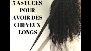 5 ASTUCES pour avoir de LONGS cheveux crépusbouclésfrisés [upl. by Osrit]