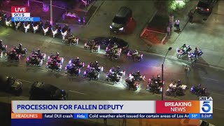 Procession for slain Riverside County sheriffs deputy [upl. by Andert]