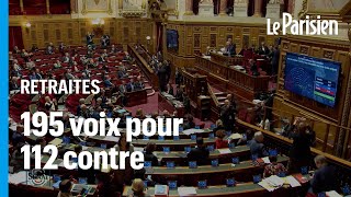 Le Sénat adopte le projet de loi sur la réforme des retraites par 195 voix contre 112 [upl. by Aiciled659]