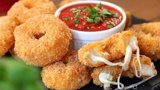 Cheese Onion Rings  How Tasty Channel [upl. by Dearden]