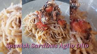 Spanish Sardines Aglio Olio  Home Cooking Ep 2  Angie ❤ [upl. by Nonna869]