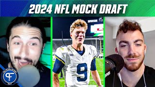 2024 NFL Mock Draft JJ McCarthy to Giants JT Tuimoloau Rises [upl. by Purdy]