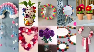 Beautiful Ideas Using Pom Poms  Home Interior Design  Crafty Decor [upl. by Imhskal]