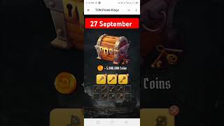 Ton Pirate Kings Daily Chest 27 September  Ton Pirate Kings Daily Combo tonpiratekings [upl. by Verbenia]