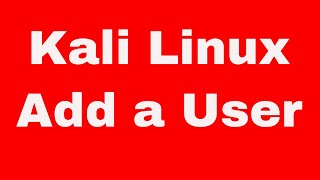 Kali Linux Quick Start Guide  useradd command [upl. by Nomsed336]