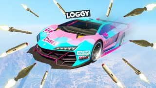 1000 MISSILES VS FLYING LAMBORGHINI CHALLENGE IN GTA 5 [upl. by Othella]