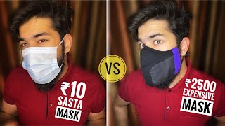 Rs10 Mask vs Rs 2500 Premium Mask Review [upl. by Yodlem]