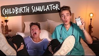 CHILDBIRTH SIMULATOR CHALLENGE ft CONOR MAYNARD  ThatcherJoe RUS SUB [upl. by Atiuqehc612]