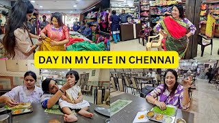 CHENNAI യിലെ എന്റെ ഒരു ദിവസം Readymade Saree Shopping Chennai Special Food [upl. by Ursal]