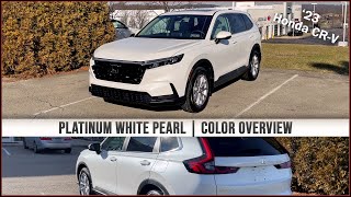 2023 Honda CRV Platinum White Pearl  Color Overview [upl. by Prudy]