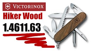 Victorinox Hiker Wood 1461163 Super Pocket Knife with 11 Functions unboxing and demo [upl. by Irb]