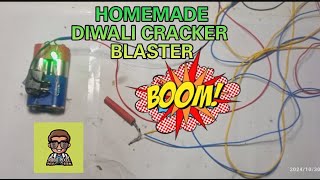 how to make homemade diwali cracker blaster athome😍easy to make safe diwali project😘 [upl. by Francisco144]