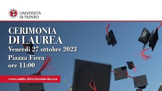 Diretta cerimonia di laurea ottobre 2023 [upl. by Yatnahs425]