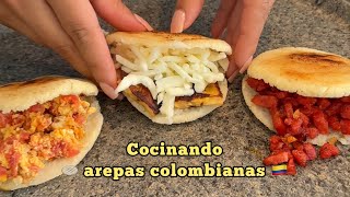 Cocinando arepas colombianas 🫓🇨🇴 [upl. by Rehposirhc97]